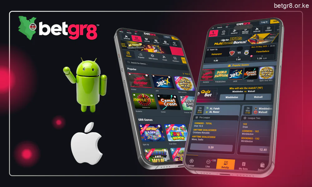 Once the Betgr8 app is installed, Kenyan players can enjoy betting and gaming anywhere