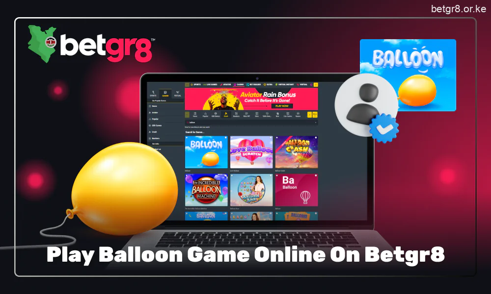 Step-by-step instructions on how to play Betgr8 Balloon in Kenya